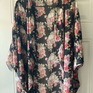 Floral kimono cardigan